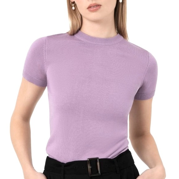 Aritzia Babaton Stretch Knit Crop Top - Lavender - Picture 1 of 2